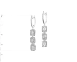 Best Apart Kolczyki z białego złota z diamentami - 0,60 ct - próba 585