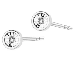 Apart Kolczyki z białego złota z diamentami - 0,01 ct - próba 375< Wszystkie
