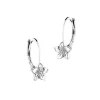 Apart Kolczyki z białego złota z diamentami - kwiaty - 0,008 ct - próba 585< Kolczyki Z Diamentami