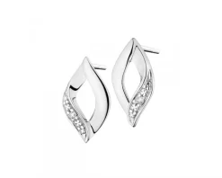 Apart Kolczyki z białego złota z diamentami - 0,008 ct - próba 375< Kolczyki Z Diamentami