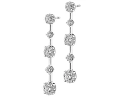Hot Apart Kolczyki z białego złota z brylantami - 0,75 ct - próba 750