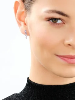 Online Apart Kolczyki z białego złota z diamentami i tanzanitami - próba 585