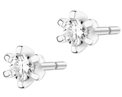 New Apart Kolczyki z białego złota z brylantami - 0,11 ct - próba 585