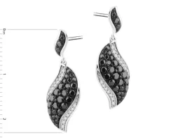 Clearance Apart Kolczyki z białego złota z brylantami - 0,54 ct - próba 585