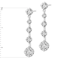 Online Apart Kolczyki z białego złota z brylantami - 0,61 ct - próba 750