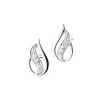 Clearance Apart Kolczyki z białego złota z brylantami - 0,01 ct - próba 375