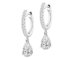 Online Apart Kolczyki z białego złota z diamentami laboratoryjnymi - 1,28 ct - próba 585
