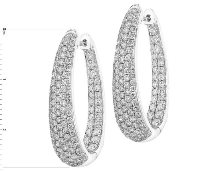 Best Apart Kolczyki z białego złota z brylantami - koła - 2,28 ct - próba 750