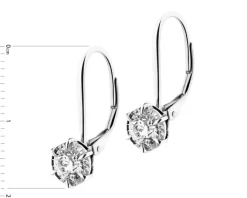 Apart Kolczyki z białego złota z brylantami - SI2/H - 1,00 ct - próba 585< Kolczyki Z Diamentami