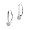 Online Apart Kolczyki z białego złota z diamentami - 0,09 ct - próba 585