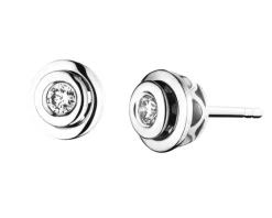 Hot Apart Kolczyki z białego złota z brylantami - 0,15 ct - próba 585