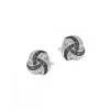 Discount Apart Kolczyki z białego złota z diamentami - 0,03 ct - próba 375