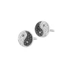 Apart Kolczyki z białego złota z diamentami - yin yang - 0,16 ct - próba 585< Kolczyki Z Diamentami