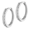 Clearance Apart Kolczyki z białego złota z diamentami – koła - 0,04 ct - próba 375