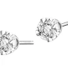 Apart Kolczyki z białego złota z brylantami - serca - 0,12 ct - próba 585< Kolczyki Z Diamentami