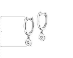 Apart Kolczyki z białego złota z brylantami - 0,05 ct - próba 585< Kolczyki Z Diamentami