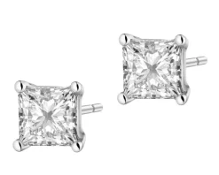 Apart Kolczyki z białego złota z diamentami laboratoryjnymi - 1,06 ct - próba 585< Wszystkie
