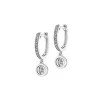 New Apart Kolczyki z białego złota z diamentami - 0,19 ct - próba 585
