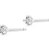 New Apart Kolczyki z białego złota z diamentami - 0,008 ct - próba 375