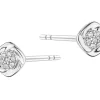 Best Apart Kolczyki z białego złota z diamentami - 0,05 ct - próba 585