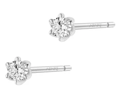 Outlet Apart Kolczyki z białego złota z brylantami - 0,20 ct - próba 585
