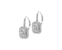New Apart Kolczyki z białego złota z diamentami - 0,72 ct - próba 585