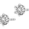 Online Apart Kolczyki z białego złota z brylantami - 0,05 ct - próba 375