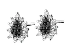 Apart Kolczyki z białego złota z diamentami - 0,10 ct - próba 375< Wszystkie