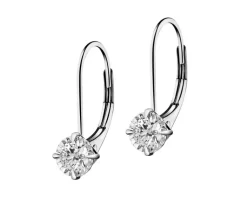 Online Apart Kolczyki z białego złota z brylantami - 0,16 ct - próba 585