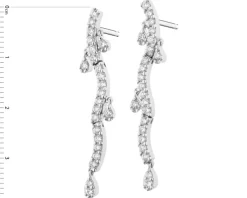 Online Apart Kolczyki z białego złota z brylantami - 0,80 ct - próba 585