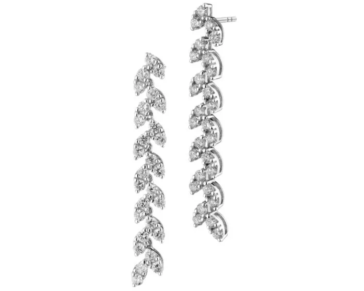 Discount Apart Kolczyki z białego złota z brylantami - 1,58 ct - próba 750