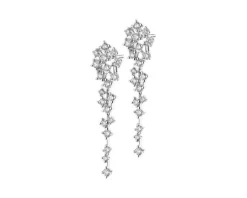 Hot Apart Kolczyki z białego złota z brylantami - 1,00 ct - próba 585