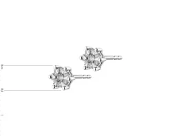 Apart Kolczyki z białego złota z brylantami - 0,12 ct - próba 750< Kolczyki Z Diamentami