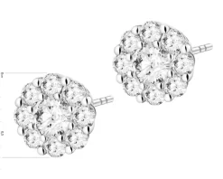 Best Apart Kolczyki z białego złota z brylantami laboratoryjnymi - 0,67 ct - próba 585