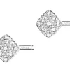 Apart Kolczyki z białego złota z diamentami - kwadraty - 0,05 ct - próba 375< Kolczyki Z Diamentami