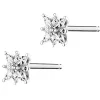 Best Apart Kolczyki z białego złota z diamentami - gwiazdy - 0,006 ct - próba 375