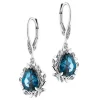Apart Kolczyki z białego złota z diamentami i topazami London Blue - próba 585< Kolczyki Z Diamentami