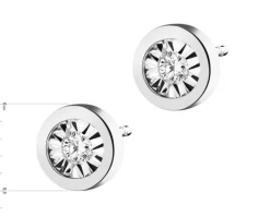 Apart Kolczyki z białego złota z brylantami - 0,04 ct - próba 375< Kolczyki Z Diamentami