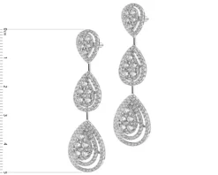 Best Apart Kolczyki z białego złota z brylantami - 4,34 ct - próba 750