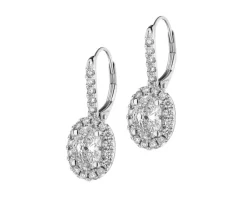 Apart Kolczyki z białego złota z diamentami - SI1/G - 2,70 ct - próba 750< Kolczyki Z Diamentami