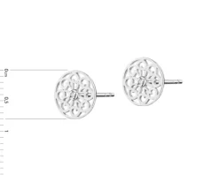 Apart Kolczyki z białego złota z diamentami - rozety - 0,01 ct - próba 375< Kolczyki Z Diamentami