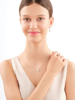 Apart Kolczyki z białego złota z diamentami - 0,85 ct - próba 585< Wszystkie
