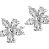 Apart Kolczyki z białego złota z diamentami - kwiaty - 0,94 ct - próba 585< Kolczyki Z Diamentami