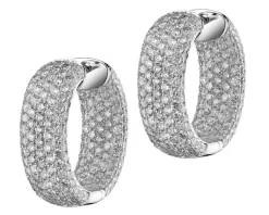Apart Kolczyki z białego złota z brylantami - koła - 3,62 ct - próba 750< Kolczyki Z Diamentami