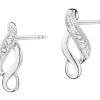 Online Apart Kolczyki z białego złota z diamentami - 0,008 ct - próba 585