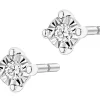 Apart Kolczyki z  białego złota z brylantami - 0,02 ct - próba 585< Kolczyki Z Diamentami