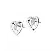 Apart Kolczyki z białego złota z diamentami - serca - 0,005 ct - próba 375< Wszystkie