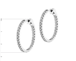 Apart Kolczyki z białego złota z brylantami - koła - 1,50 ct - próba 585< Wszystkie