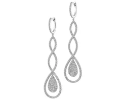 Apart Kolczyki z białego złota z brylantami - 1,45 ct - próba 585
