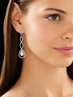 Apart Kolczyki z białego złota z brylantami - 1,45 ct - próba 585